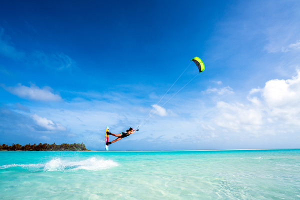 Girl Kitesurfing in Paradise | High-Quality Sports Stock ...