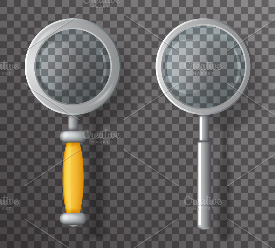 Magnifying Glass Loupe Pre Designed Illustrator Graphics Creative Market