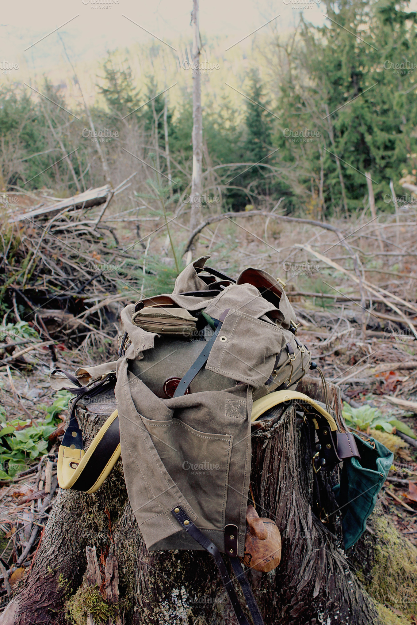 Open Backpack for Bushcraft | Nature Stock Photos ~ Creative Market