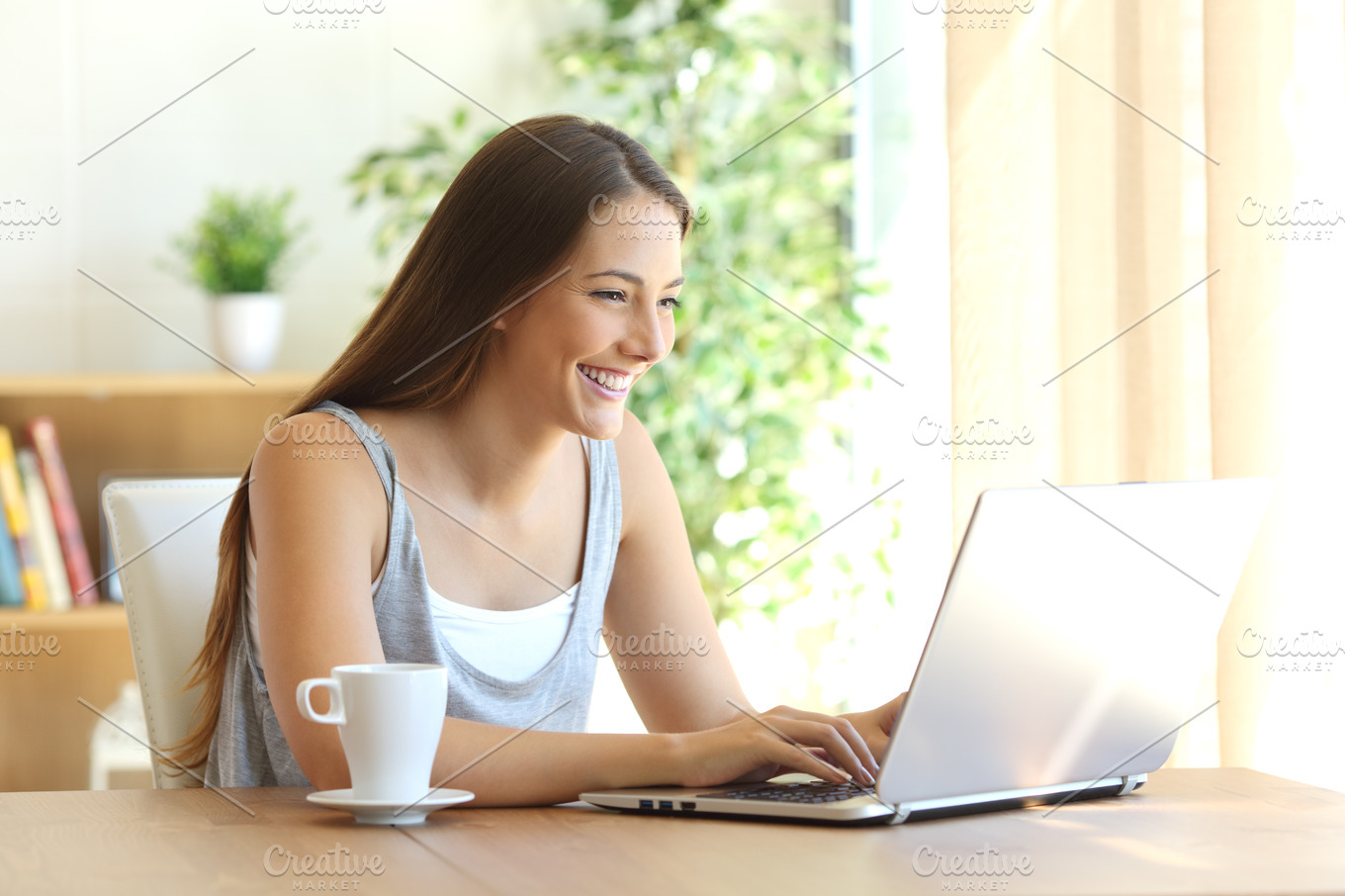 Girl typing in a laptop containing laptop, online, and student ...