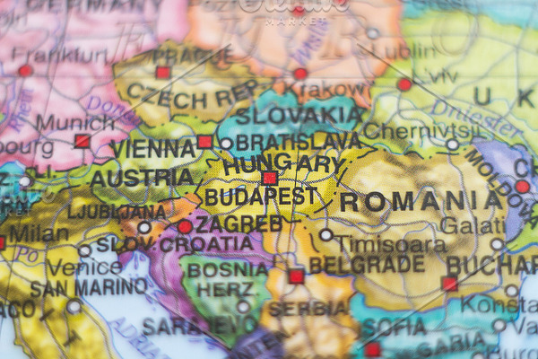 Hungary Country Map Containing Map Hungary And Budapest High Quality Abstract Stock Photos Creative Market