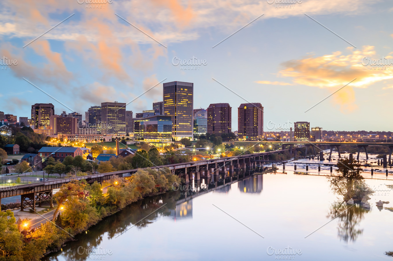 Downtown richmond virginia skyline stock photo containing virginia and