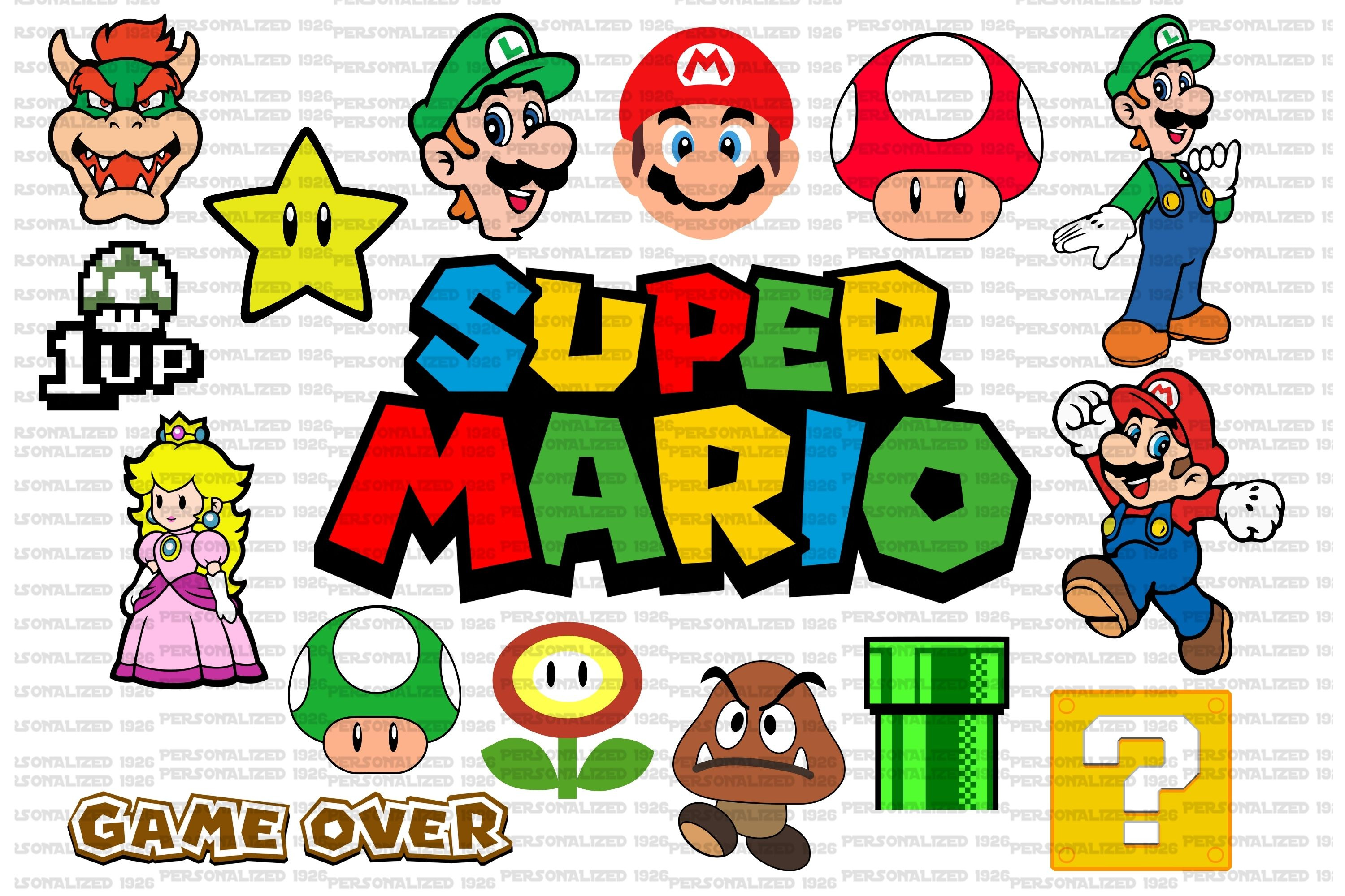 Buy Mario SVG Bundle Mario 8 Bit SVG Super Mario Svg Mario Kart