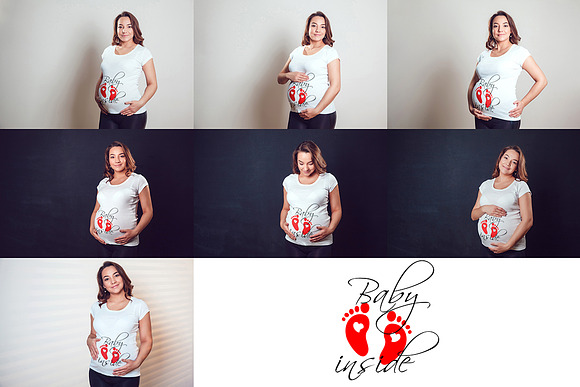 Retro Pregnancy T-shirt Design, Pregnant Graphic by Uss Studio