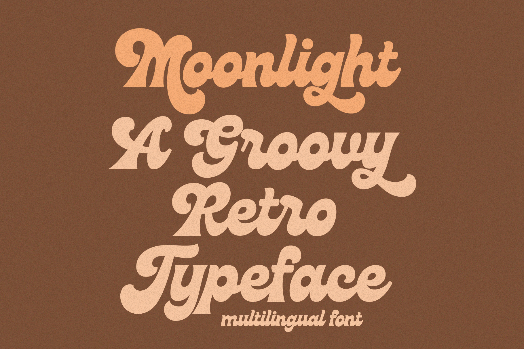 Moonlight - Groovy Disco Typeface | Script Fonts ~ Creative Market