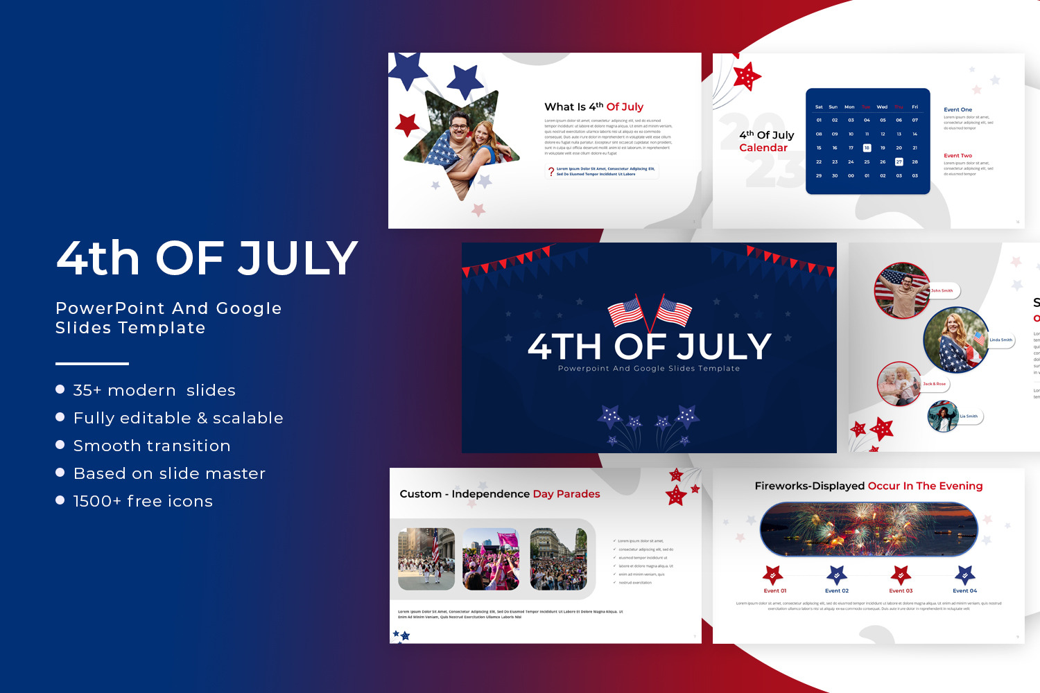 4th of july presentation template