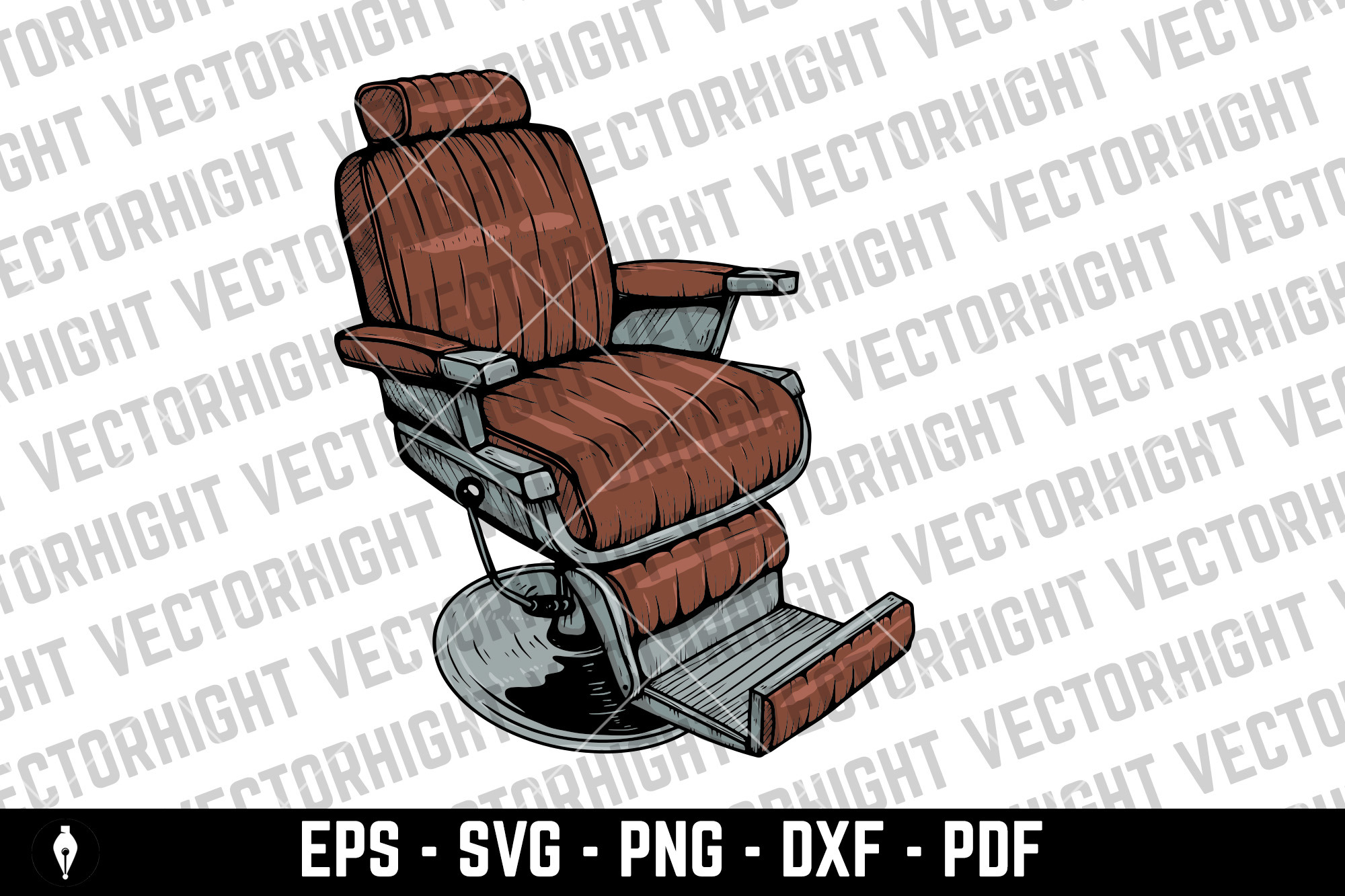 Vintage barber chair vector | Object Illustrations ~ Creative Market