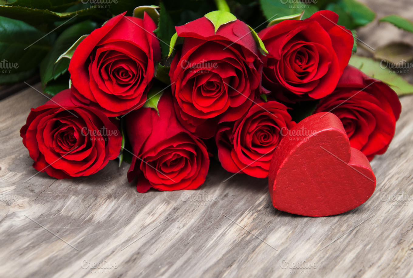 Red rose with heart featuring valentines, day, and gift | Holiday Stock ...