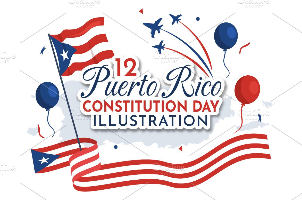 12 Puerto Rico Constitution Day | Object Illustrations ~ Creative Market