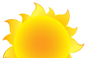 Yellow Silhouette Sun | Pre-Designed Illustrator Graphics ~ Creative Market