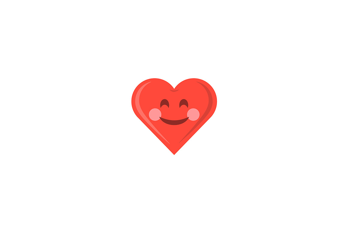 Valentine's day emoji heart icon | Pre-Designed Illustrator Graphics ...