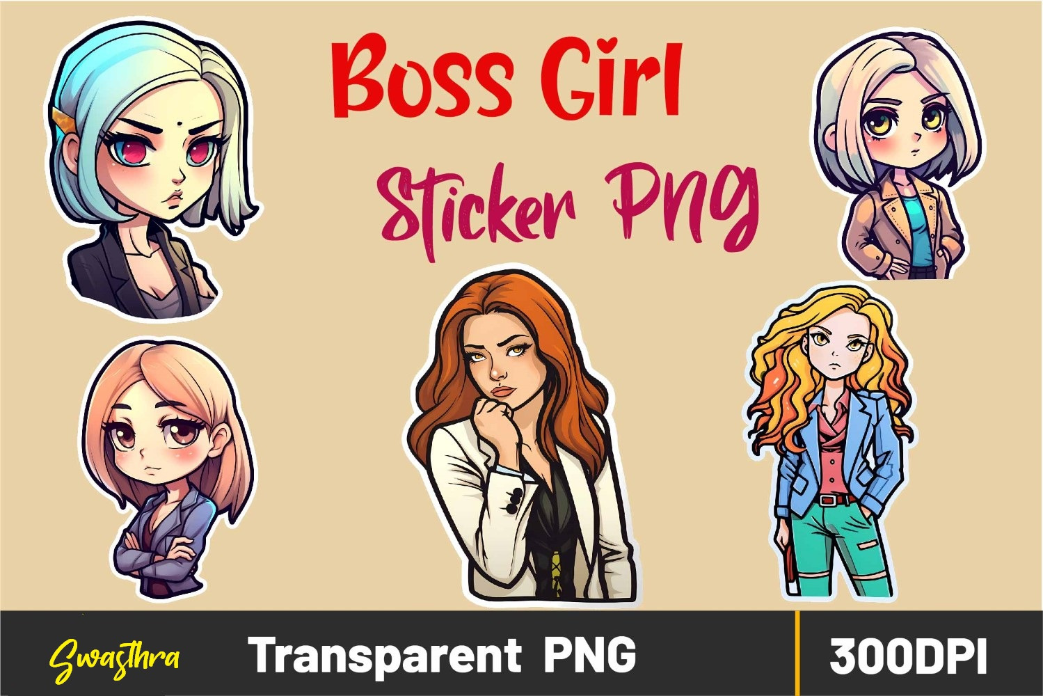 Girl Boss Clipart, Lady Boss sticker | Object Illustrations ~ Creative ...