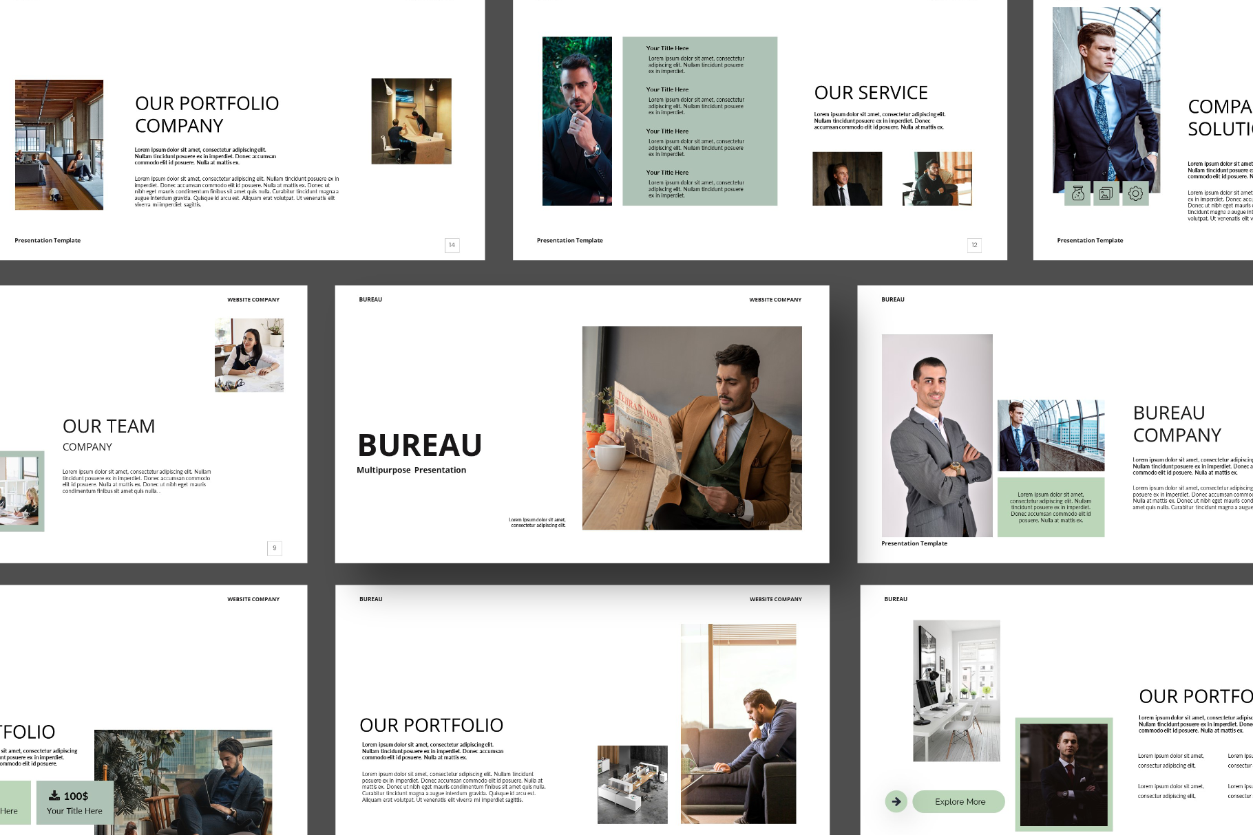 Bureau Keynote Template | Presentation Templates ~ Creative Market