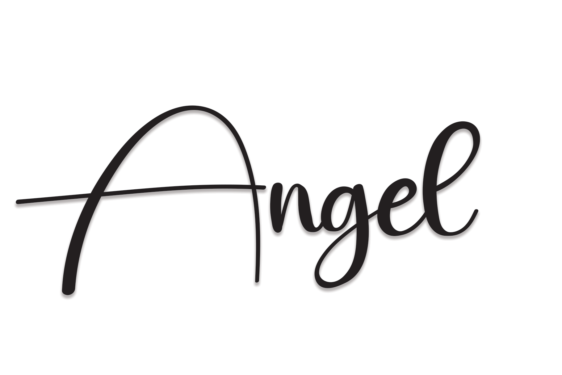 Los Angeles Script  Lettering, Angel, Typography design