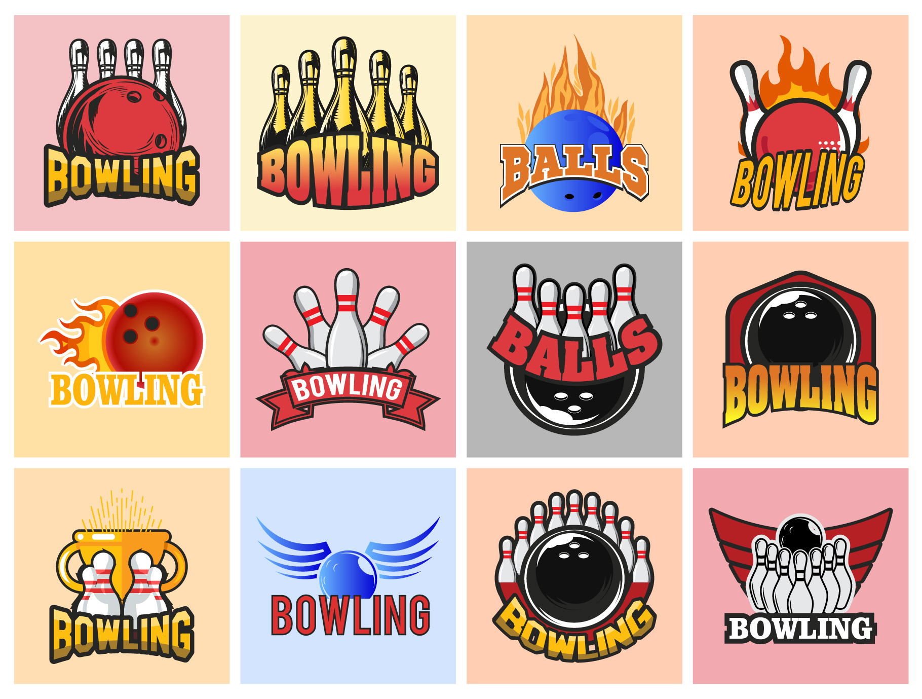 Bowling | Branding & Logo Templates ~ Creative Market