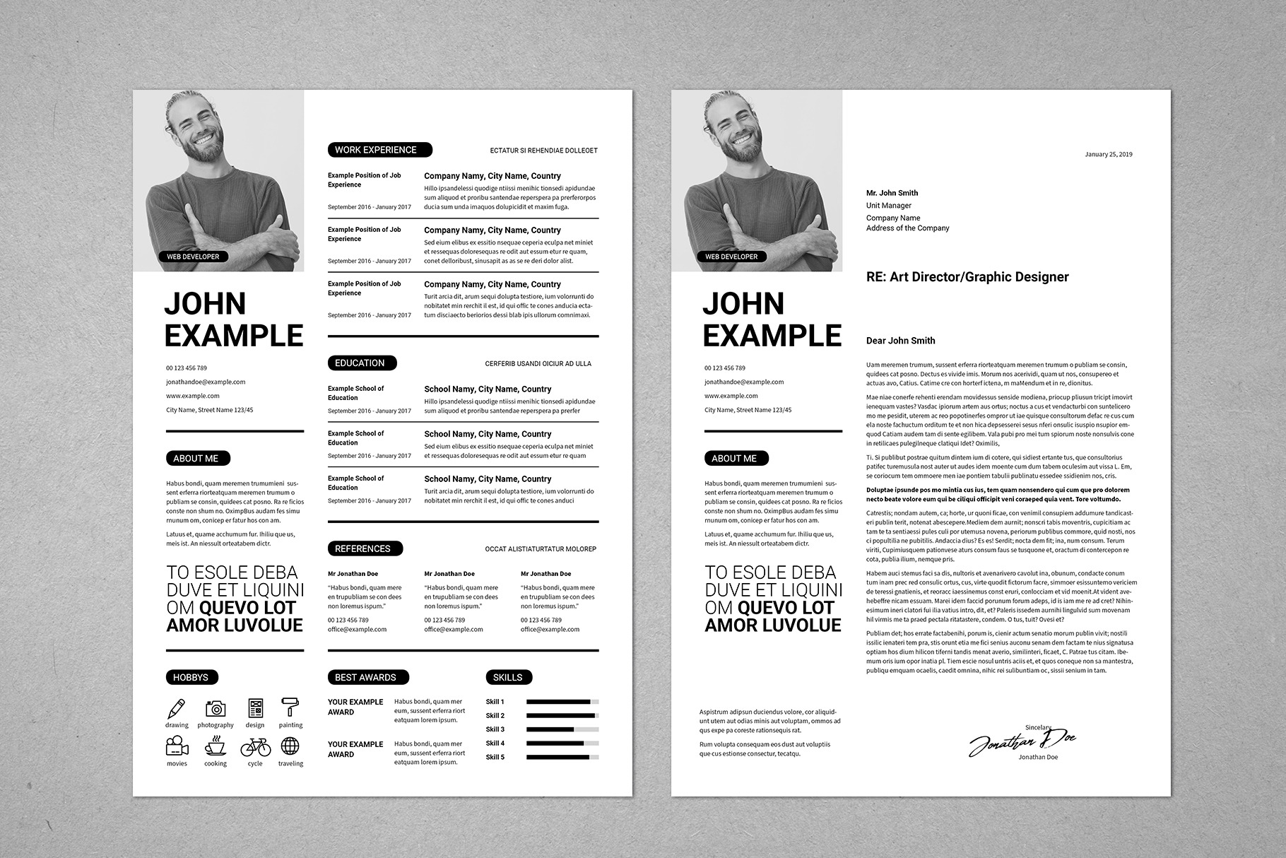 Resume Vol 10 Resume Templates ~ Creative Market 1503