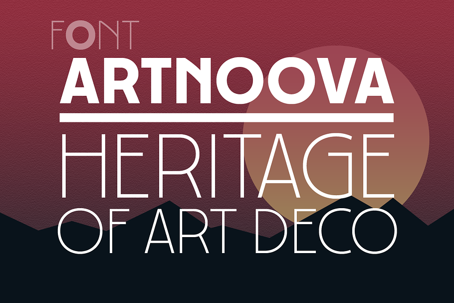 Artnoova Font Heritage Of Art Deco Stunning Sans Serif Fonts Creative Market