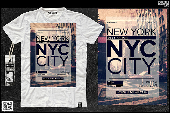 New York City / T-Shirt Print  Background Graphics ~ Creative Market