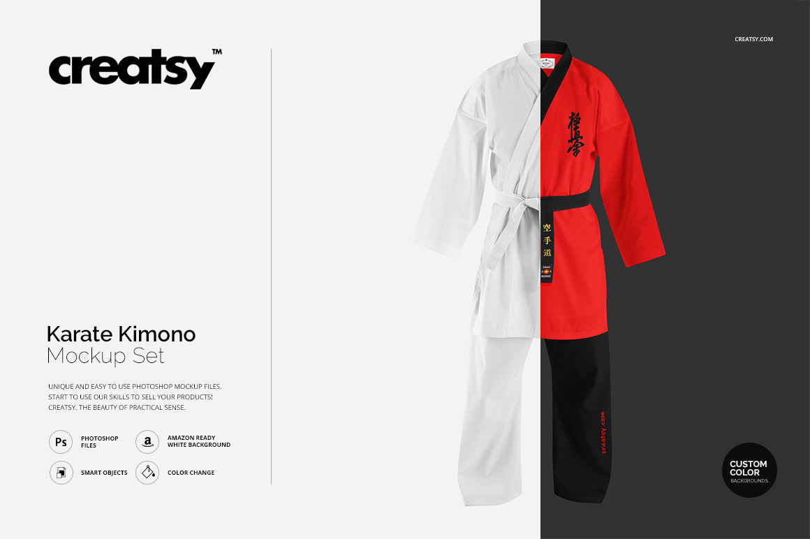 Download Karate Kimono Mockup Set Creative Photoshop Templates Creative Market