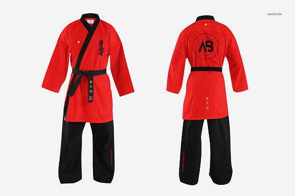 Download Karate Kimono Mockup Set Creative Photoshop Templates Creative Market