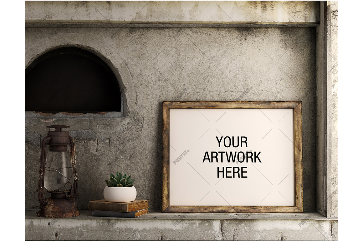 Download Poster Mockup Vintage Landscape Creative Photoshop Templates Creative Market