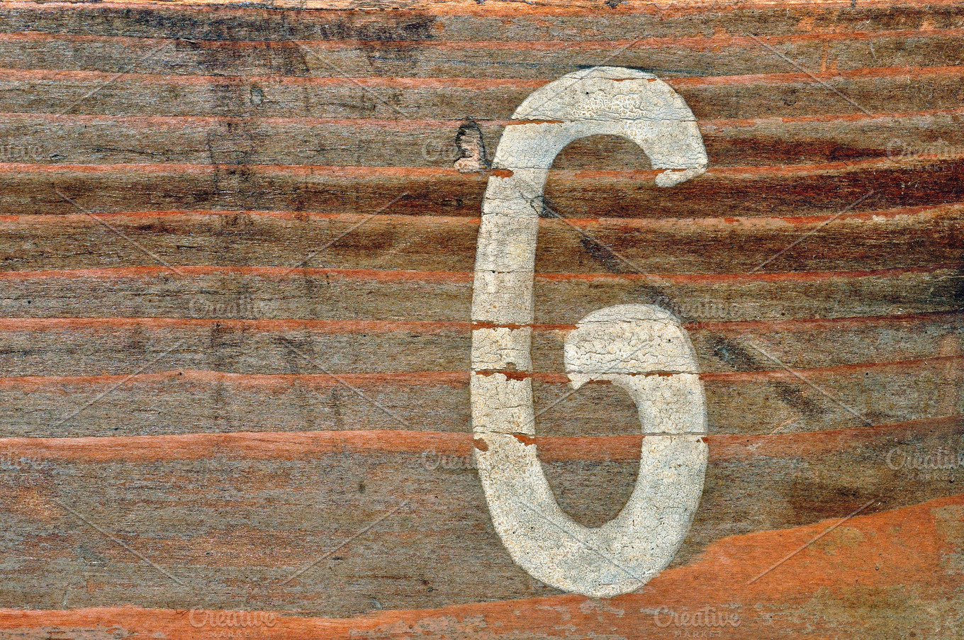 Number Six Wood Background | High-Quality Abstract Stock Photos