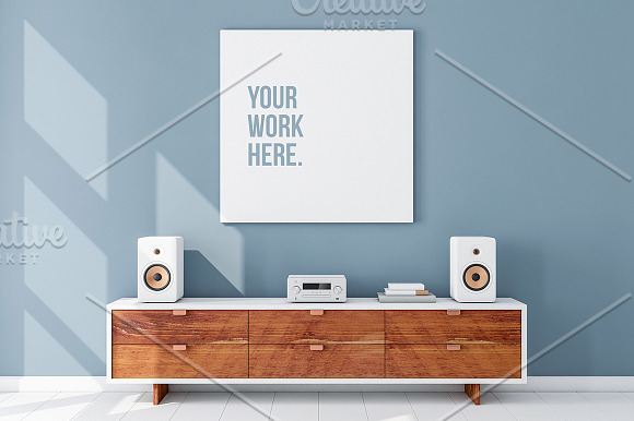 Download Square Canvas Psd Interior Mockup Creative Photoshop Templates Creative Market