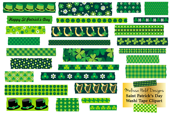 Christmas Theme Washi Tape Clipart by Scrapster by Melissa Held