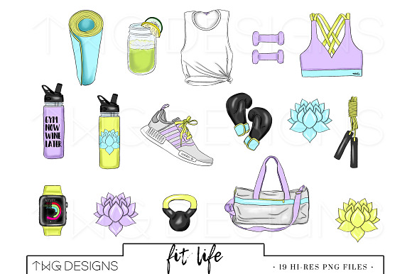 watercolor designer bag clipart  Illustrations ~ Creative Market