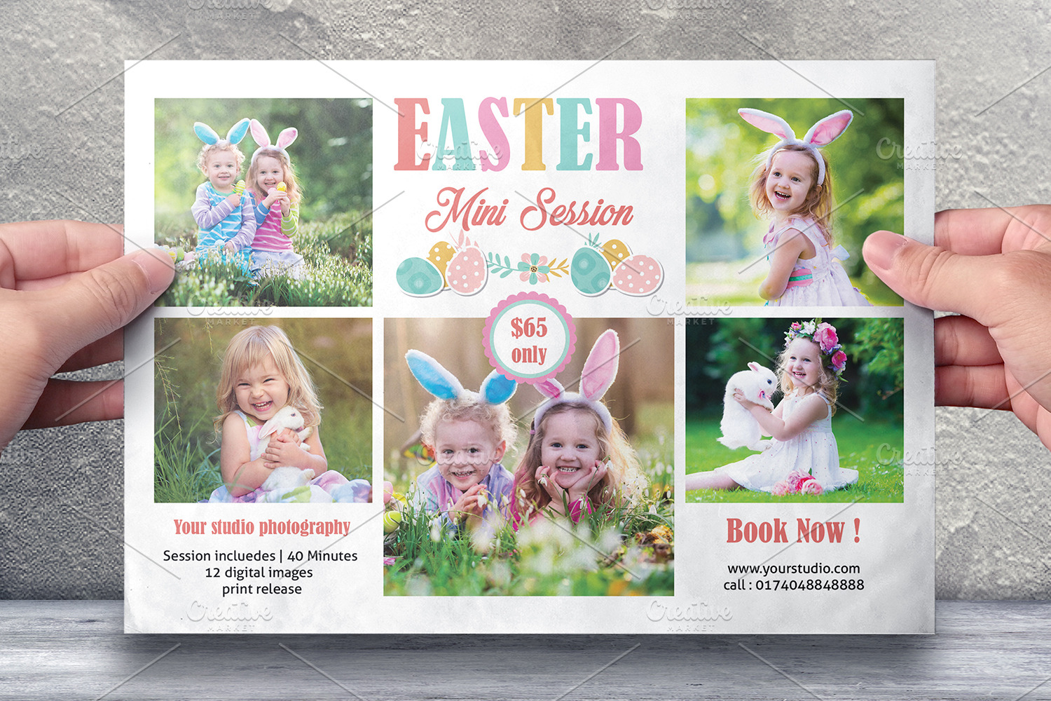 Easter Photography Mini Session-V503 | Flyer Templates ~ Creative Market