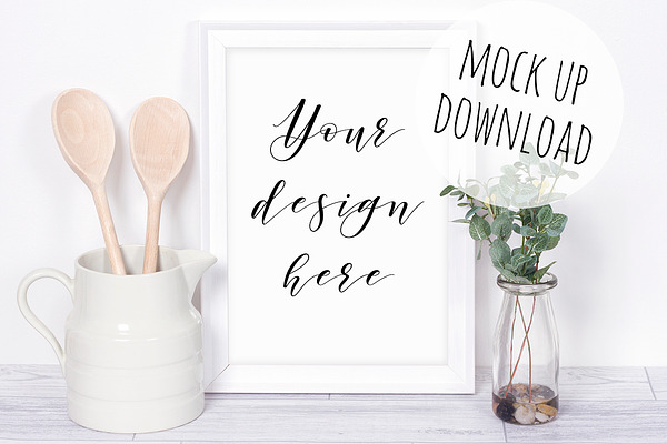 Frame Mockup Kitchen Scene | Mockup Templates