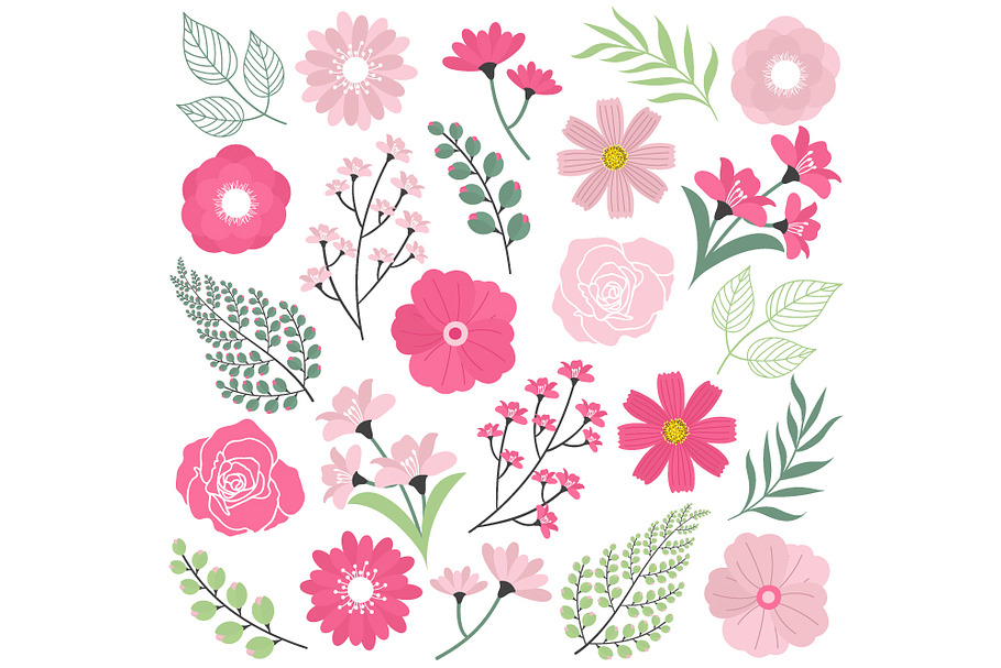 Flower Bouquets Clip Art | Pre-Designed Illustrator Graphics ~ Creative