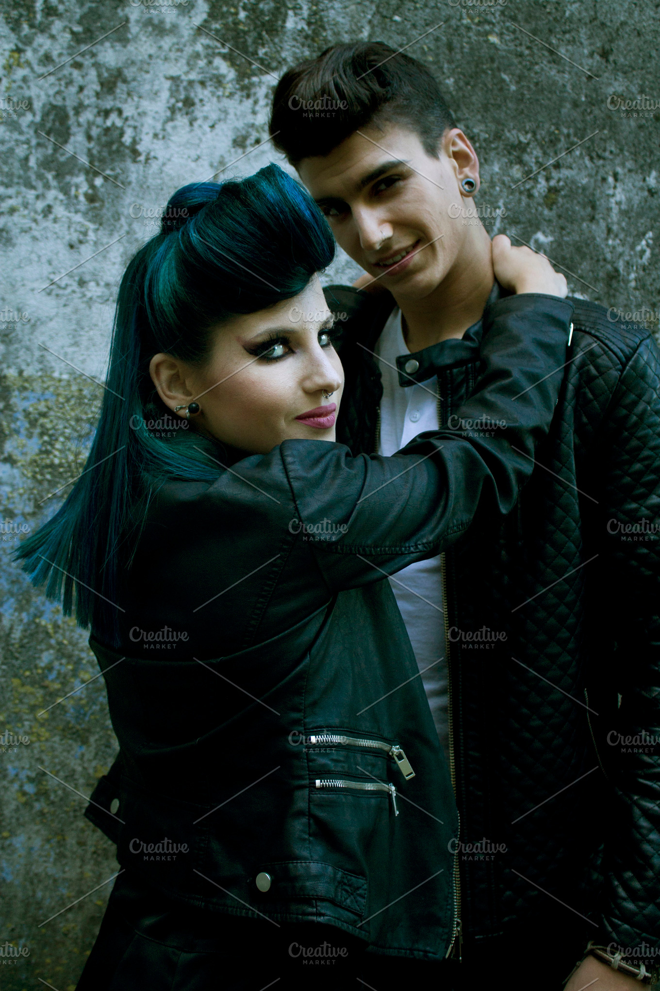 Leather couple | High-Quality People Images ~ Creative Market