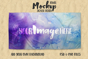 Download Beach Towel Mockup Creative Photoshop Templates Creative Market