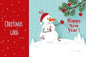 Merry Christmas card | Pre-Designed Illustrator Graphics ~ Creative Market