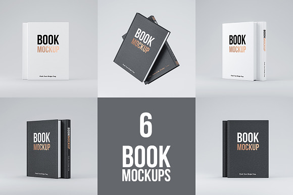 Download Set Of 6 Book Psd Mockup Creative Photoshop Templates Creative Market