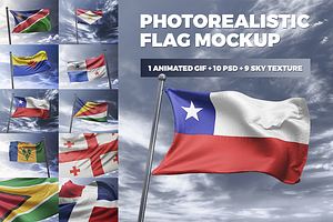 Download 3D Flag Mock-Ups | Creative Photoshop Templates ~ Creative ...