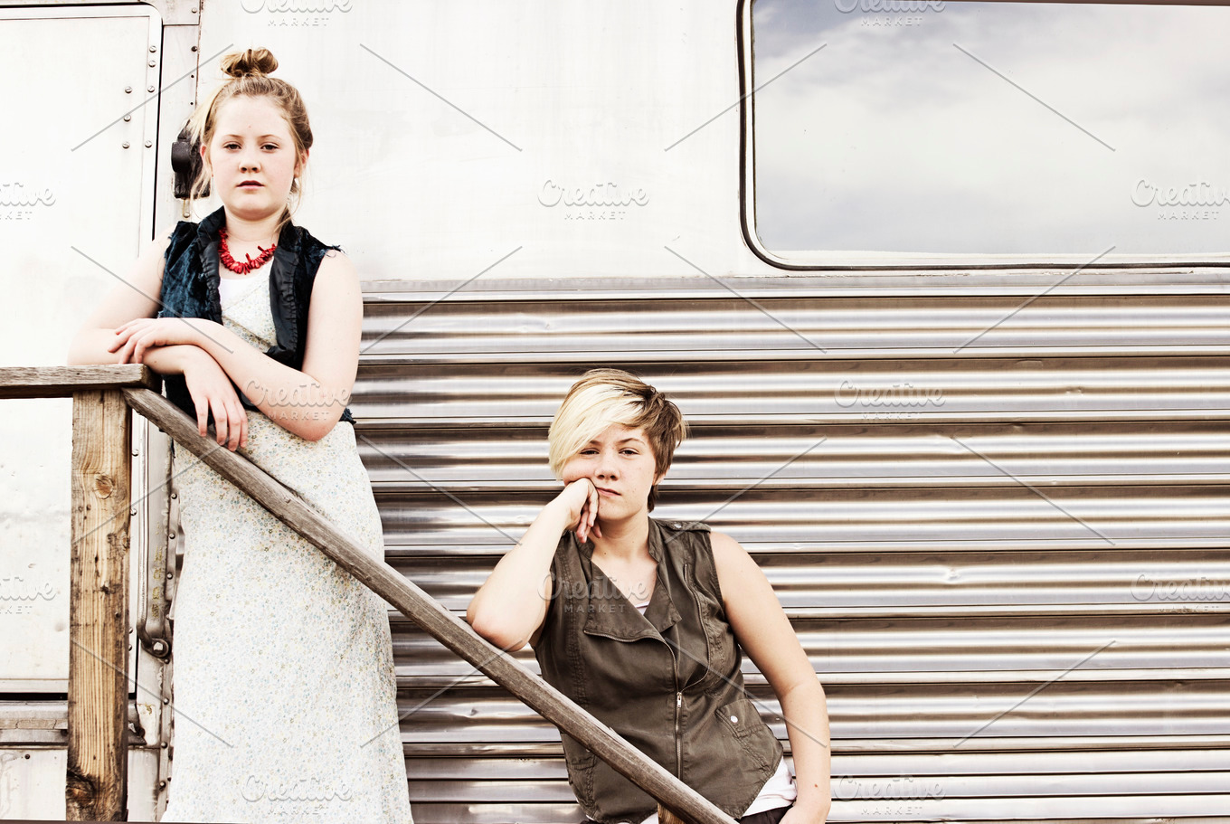 Teenage Rebel Train Jumpers | People Images ~ Creative Market