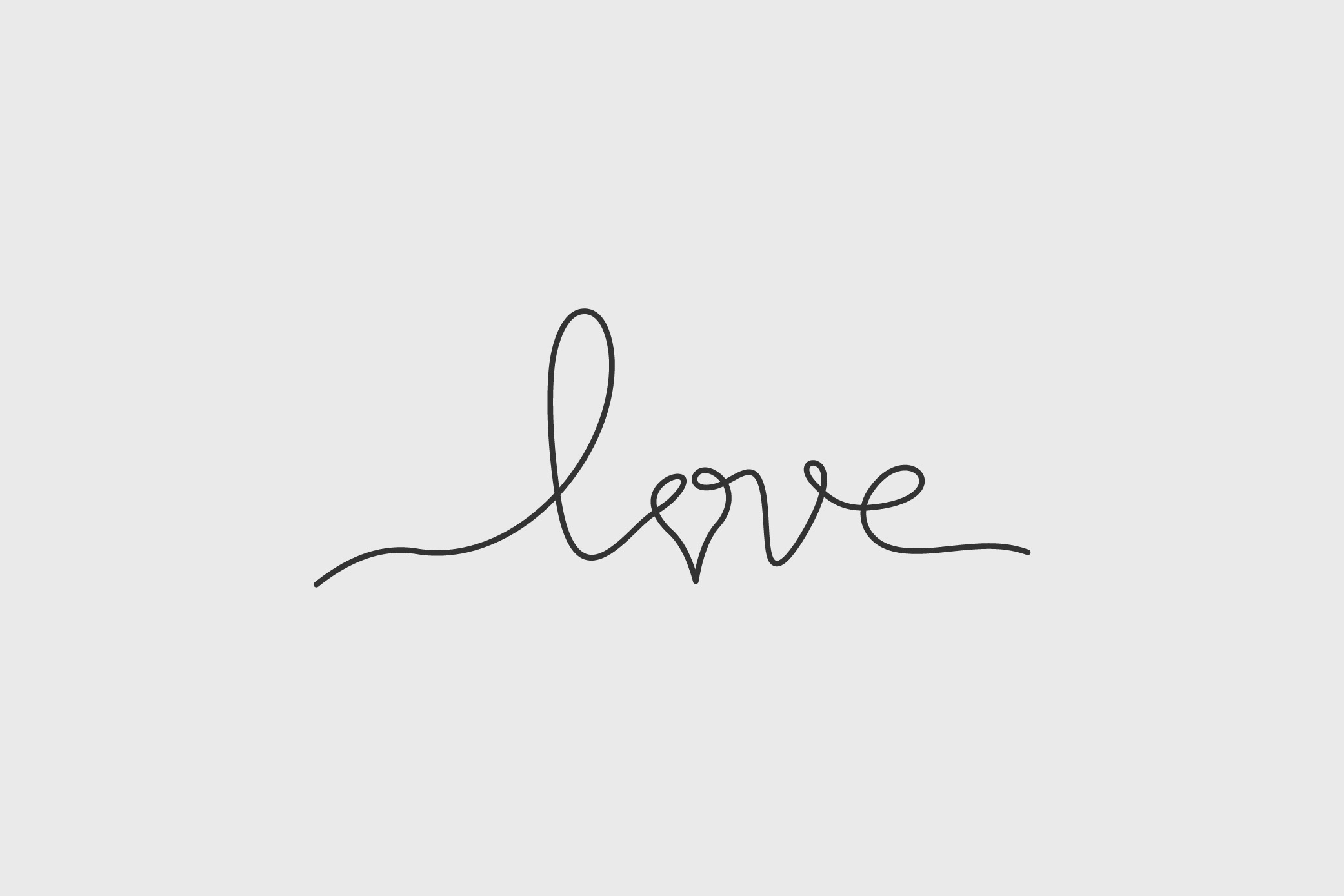 One line love word typography style | Branding & Logo Templates ...