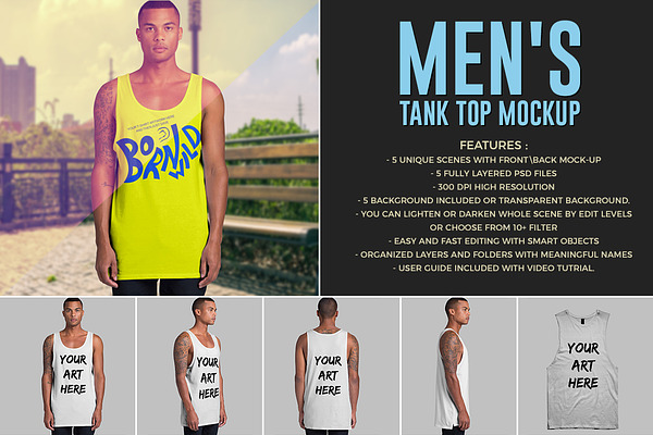 Download 22+ Mens Sleeveless Shirt Mockup Front View Of Muscle ...