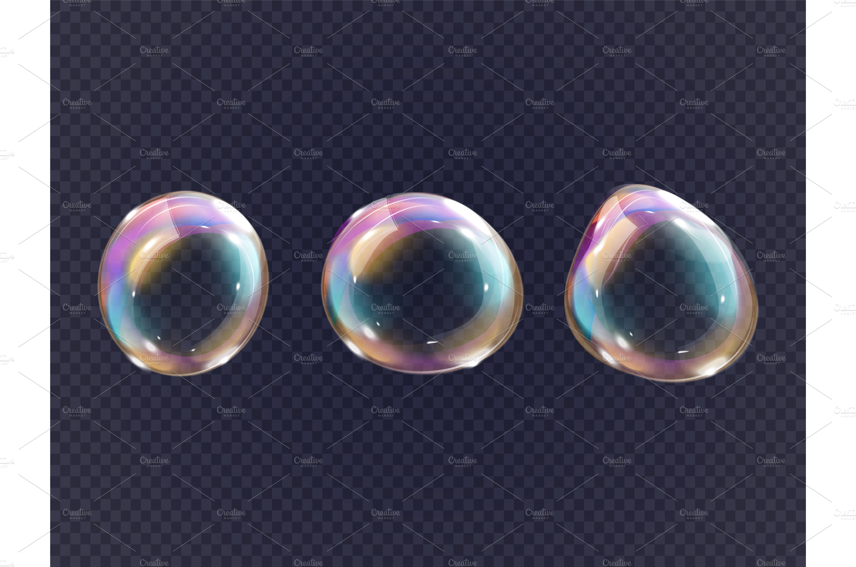 Blowing realistic bubbles. 3D oxygen