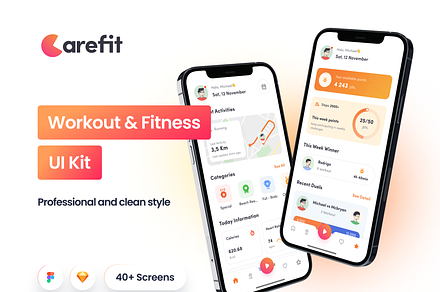 Calorie Counter App UI Kit - Adobe Xd Resource - FreebiesUI