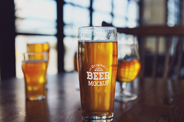 Download Search Beer Glass Mockup Creative Market