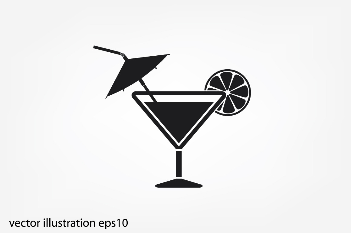 Cocktail Icon Pre Designed Illustrator Graphics Creative Market