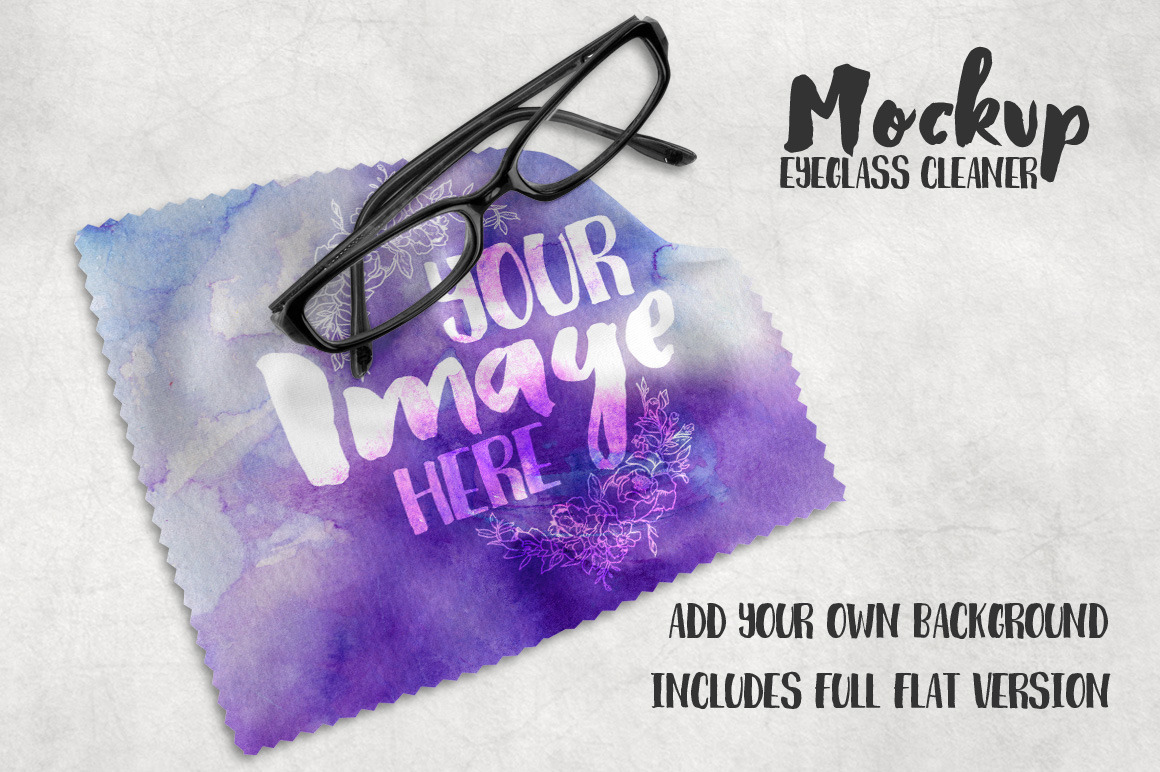 Download Eyeglass Cleaner Lens Cloth Mockup Creative Photoshop Templates Creative Market