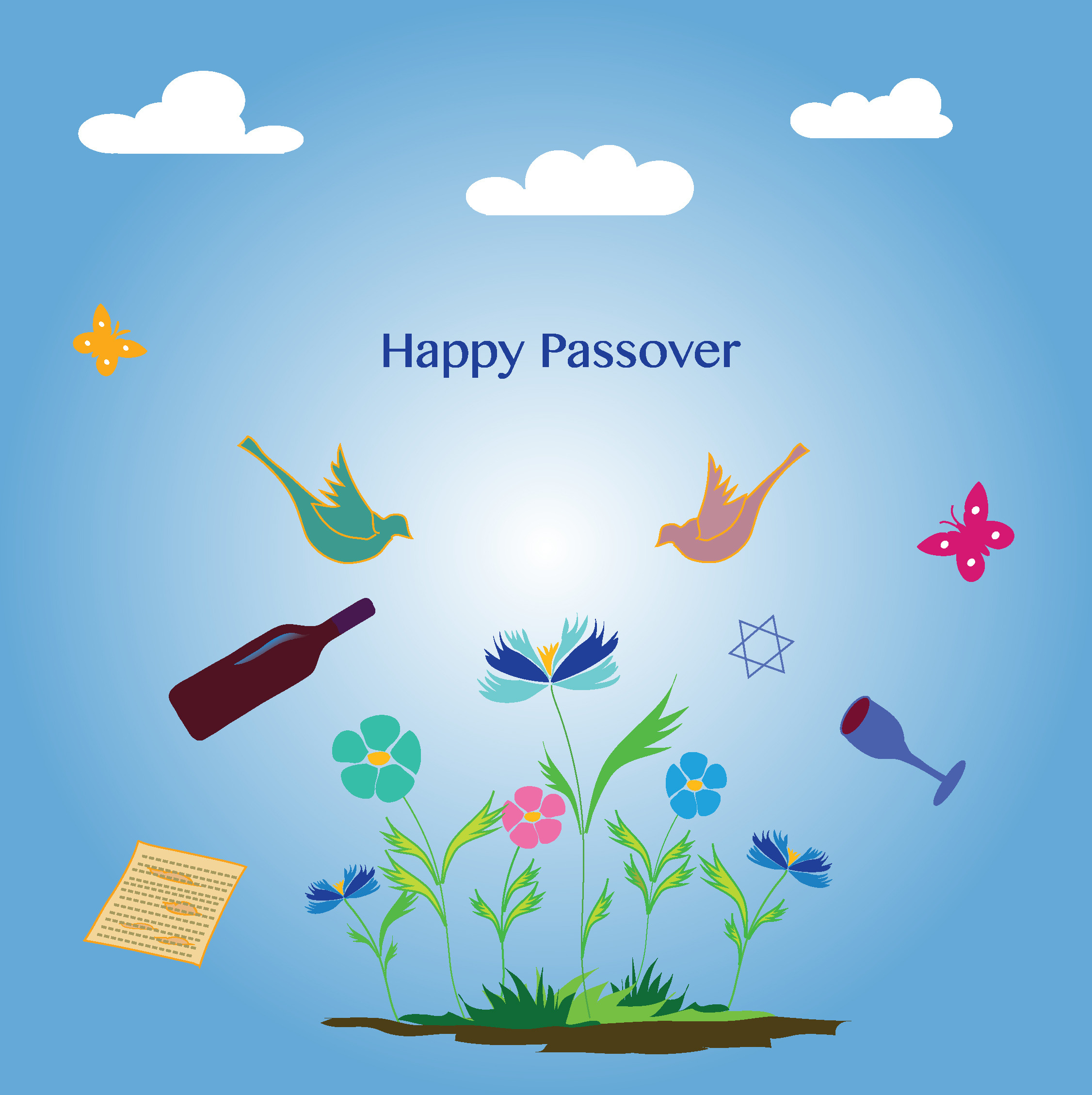 Happy Passover Card | Food Illustrations ~ Creative Market