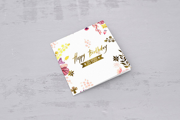 Download Square Greeting Card Mockups | Creative Photoshop Templates ~ Creative Market