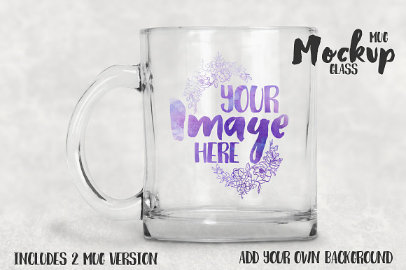 Download Clear Glass Mug Mockup Creative Photoshop Templates Creative Market