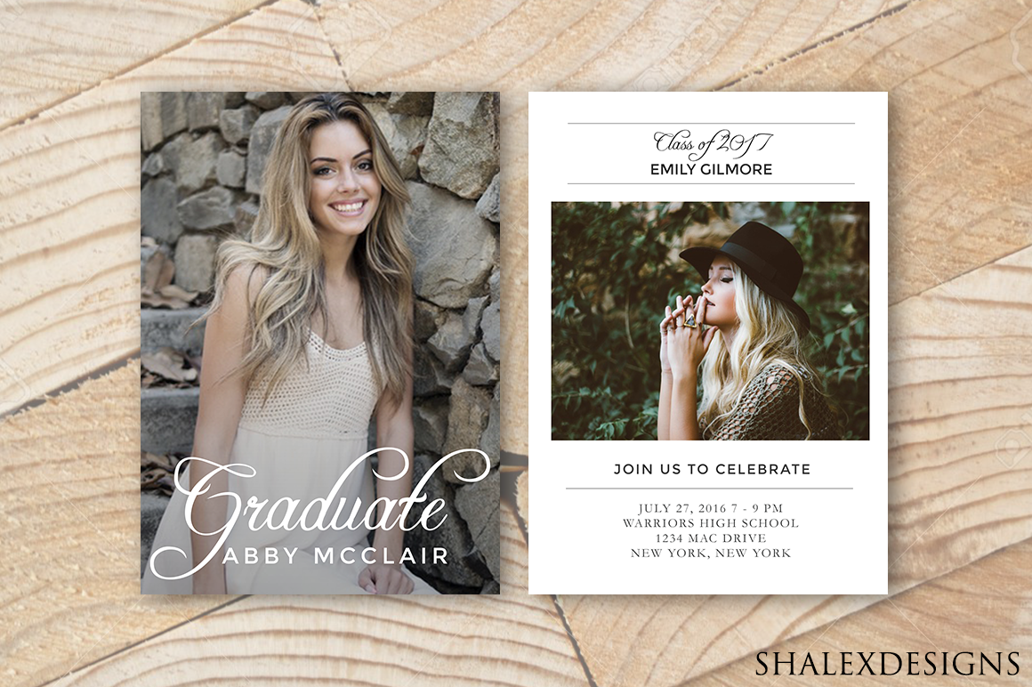 Graduation Announcement Template | Flyer Templates ~ Creative Market