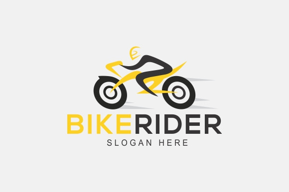 Bike Rider Logo Creative Illustrator Templates Creative Market